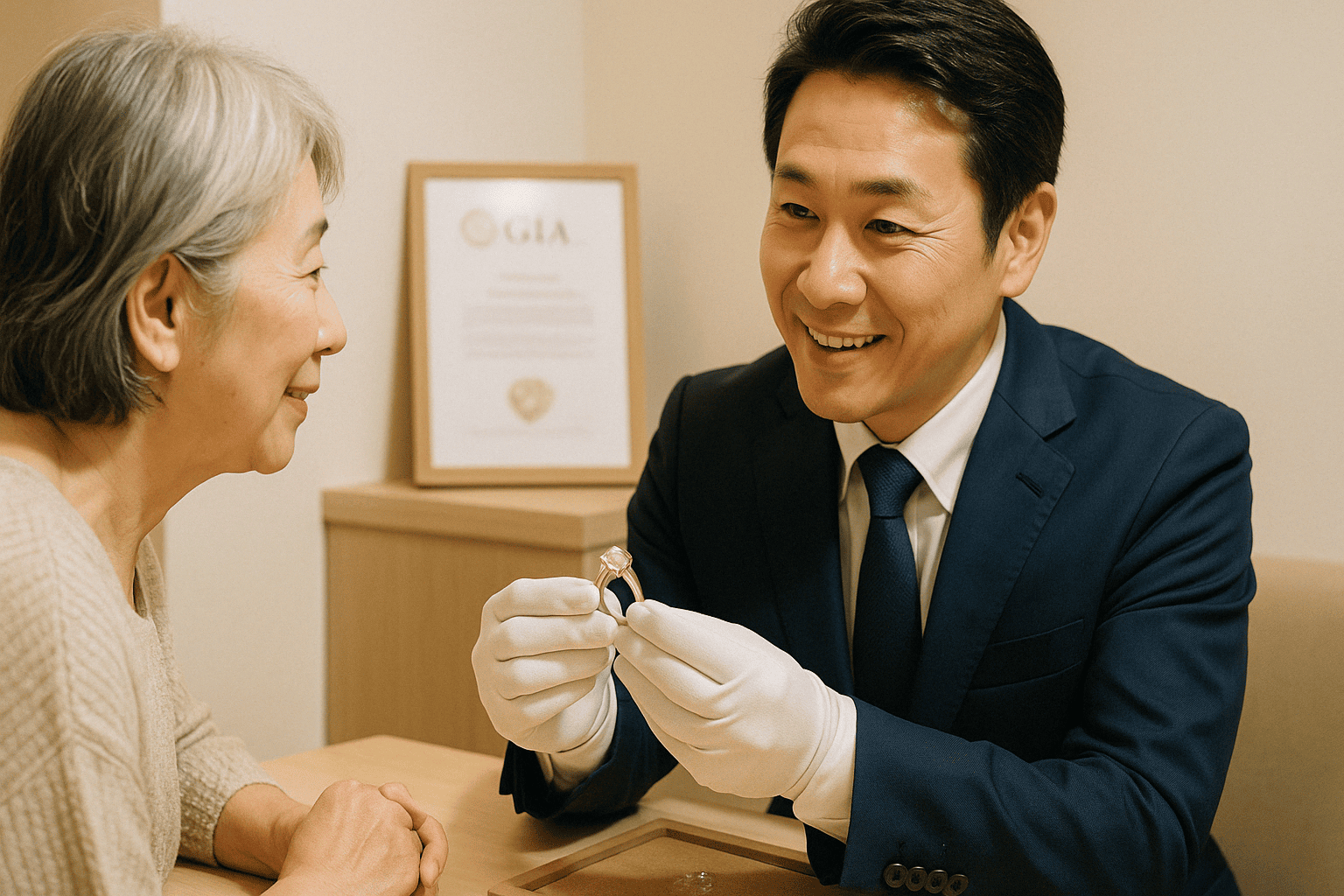 ウォッチニアン買取専門店のGIA GG鑑定士とダイヤモンド