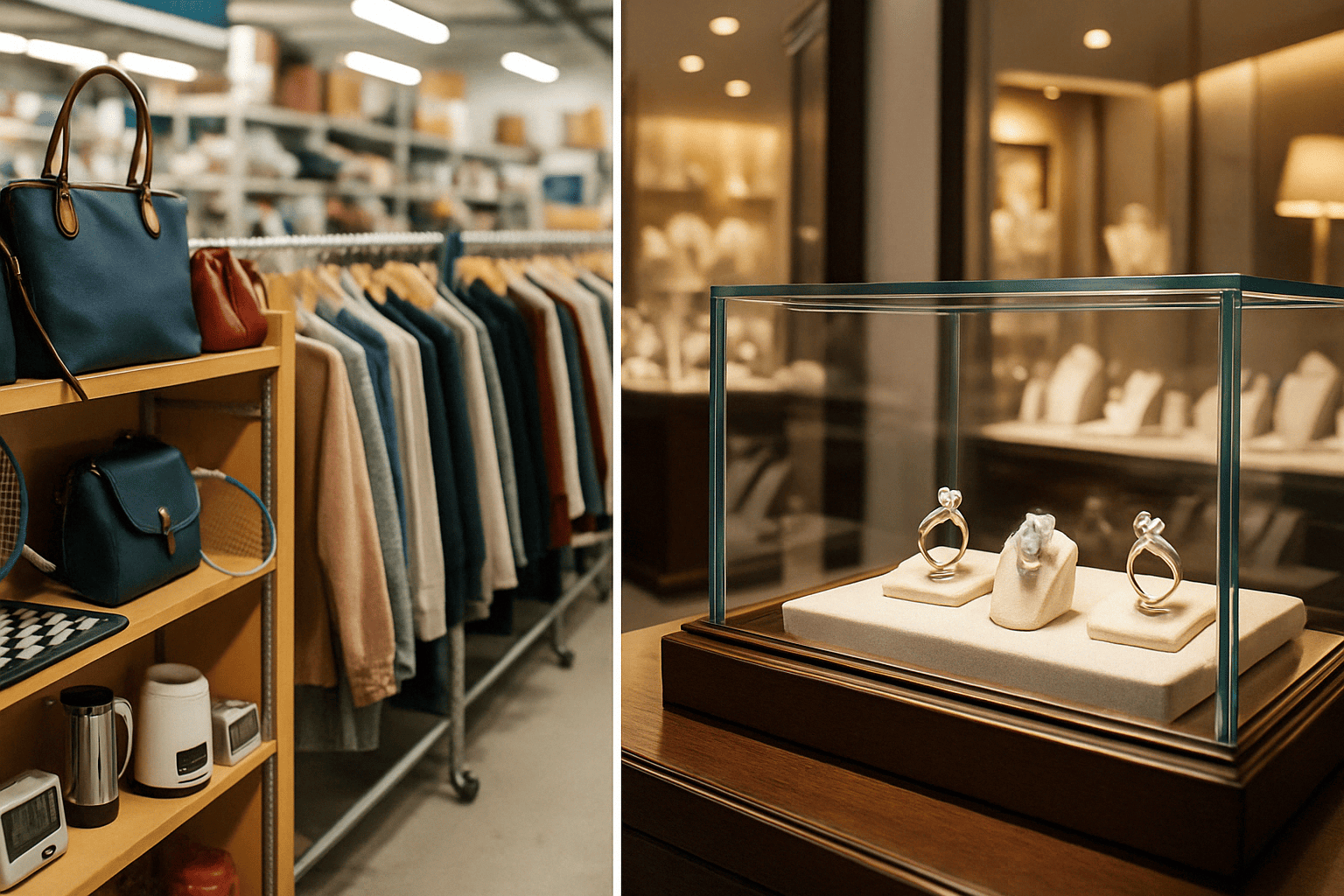 宝石専門店と一般的な買取店の比較イメージ