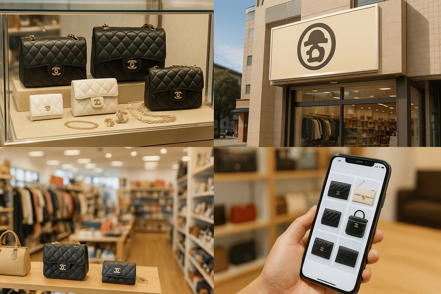 ブランド買取専門店、質屋、リサイクルショップなどの店舗イメージ
