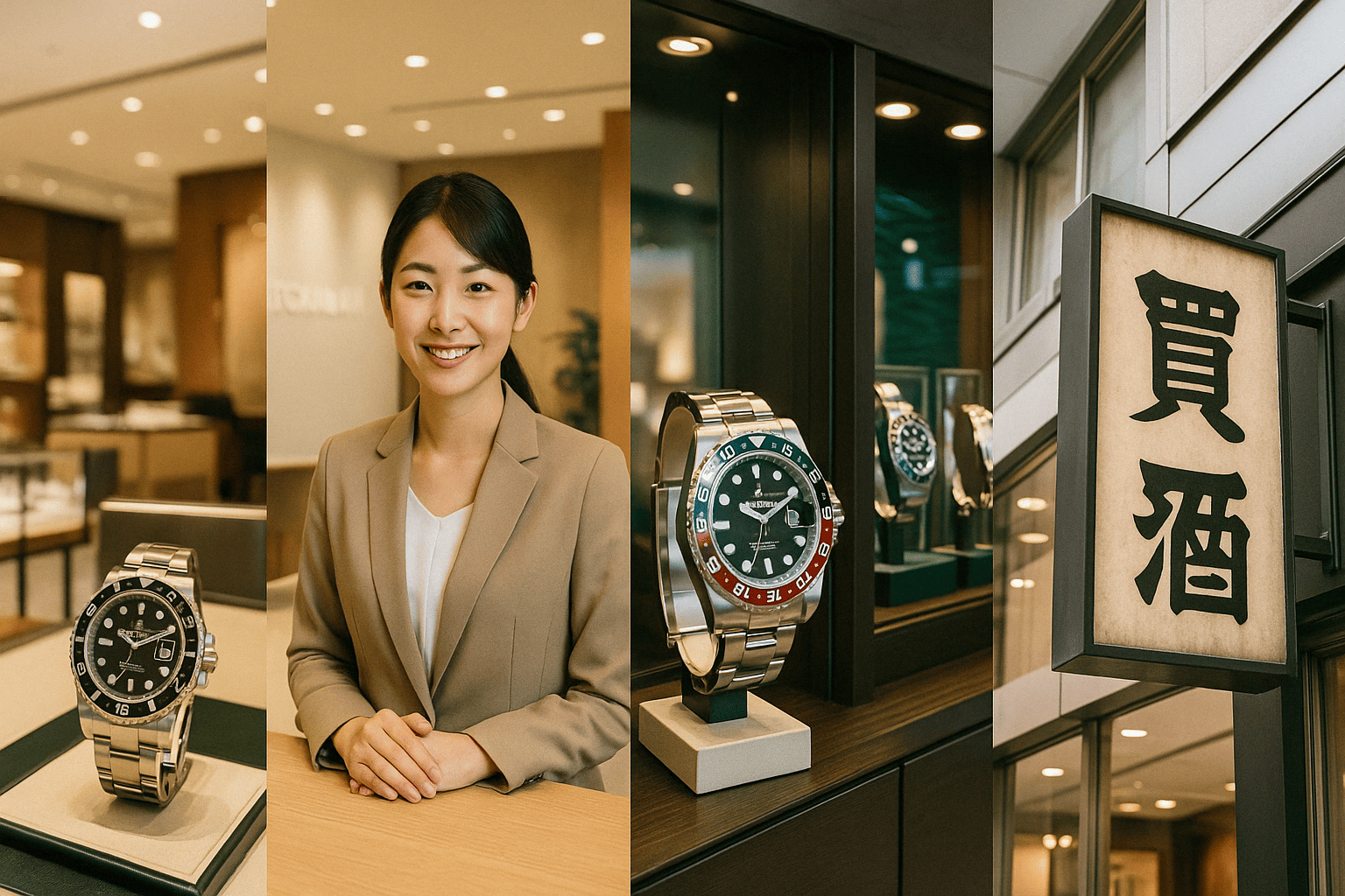 梅田にある様々なタイプの時計買取店(百貨店、専門店、質屋)