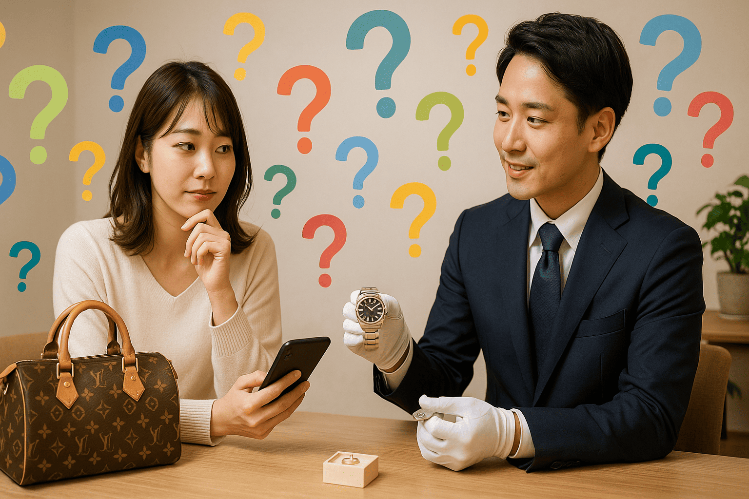ブランド買取に関する様々な疑問を示すQ&Aイメージ