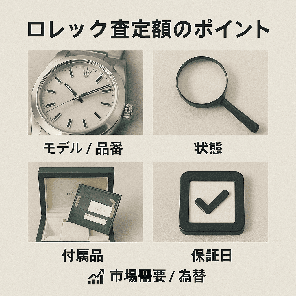ロレックスの査定に影響する要素(時計の状態、付属品、保証書など)
