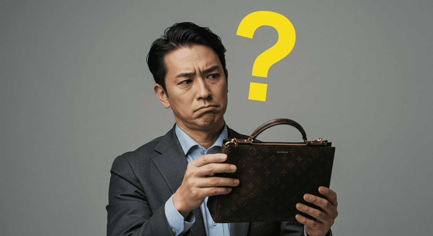 禁止マークや困惑する鑑定士のイメージ