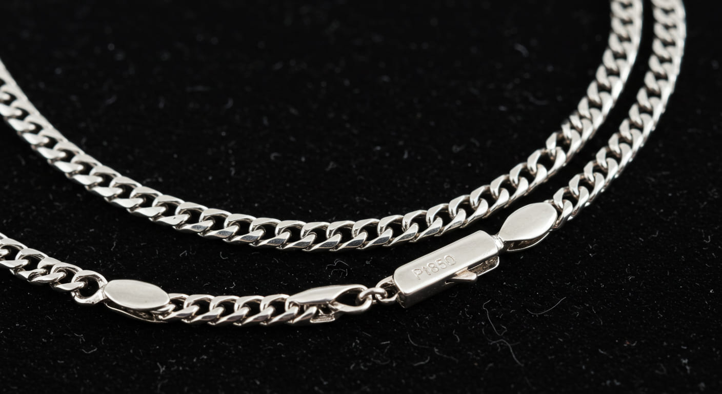 Pt850のプラチナネックレスチェーン