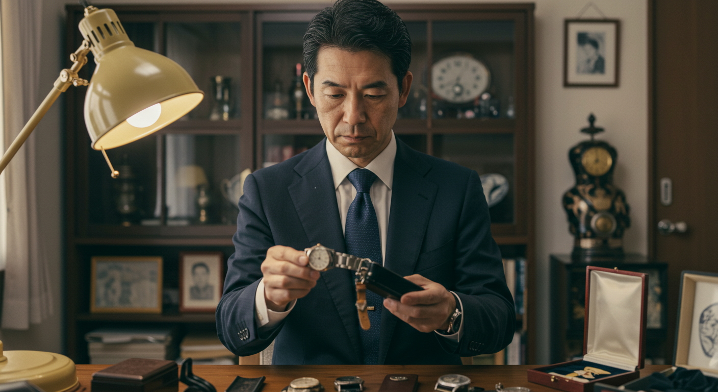 ウォッチニアンの時計技術者がムーブメントをメンテナンスしている様子