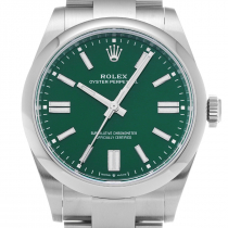 ロレックス オイスターパーペチュアル 134300 グリーン文字盤